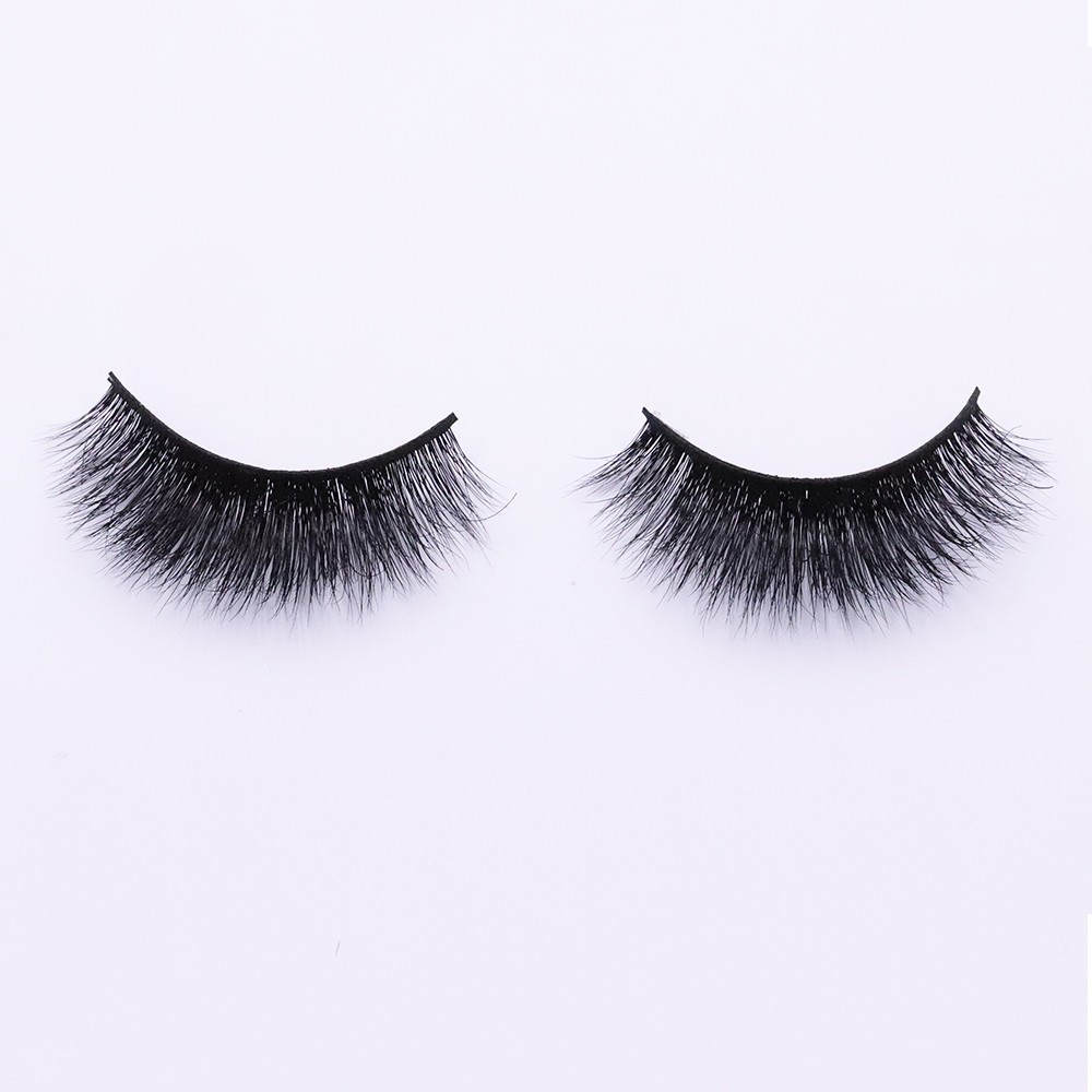 Private label 100% mink fur eyelashes factory handmade lightweight mink false eyelashes M19