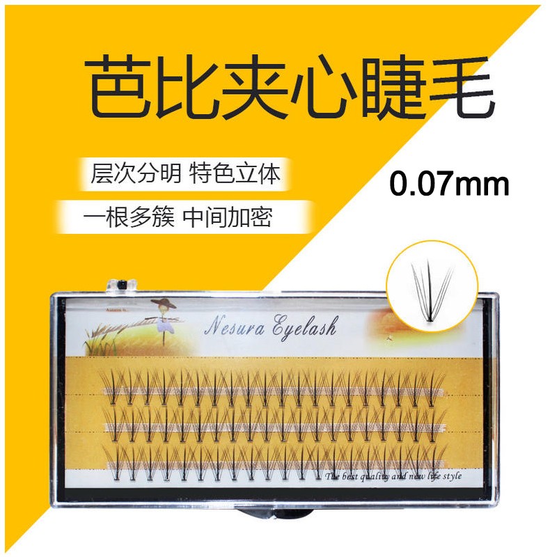 Sandwich lash extensions OEM nature 0.07 eyelash extensions