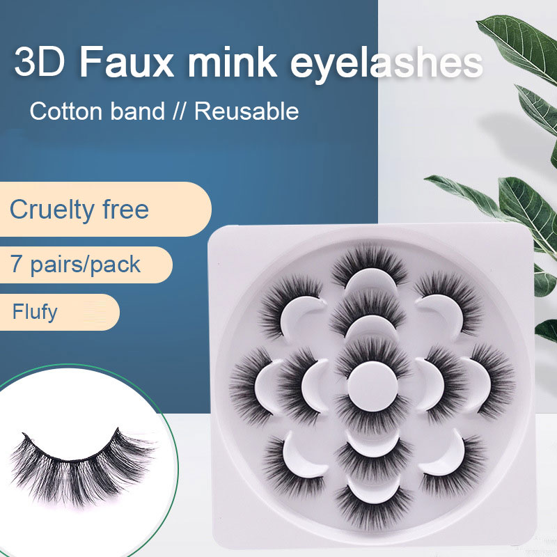 7pairs faux mink eyelashes factory price wholesale china manufacture lashes
