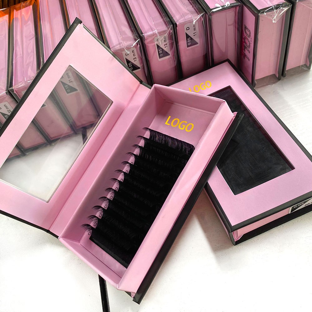 Private Label Premium Silk Lash Extensions 0.03 Eyelash Extensions Variety Trays