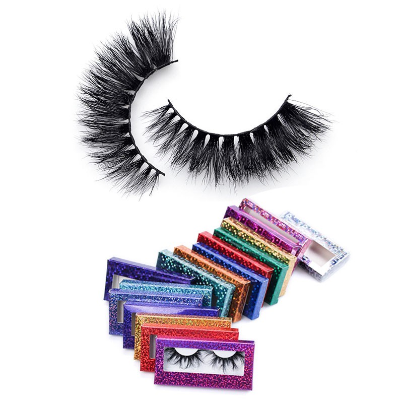 Siberian Wispy Strip 3D mink eyelashes vendor natural Fluffy Real Mink Eyelash
